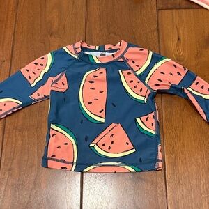 Kids Watermelon Print Swim rash guard
